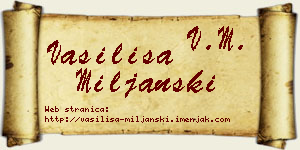 Vasilisa Miljanski vizit kartica